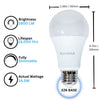 Ujamaa 100w Watt Equivalent LED Dimmable Light Bulbs (Daylight White) - 6-Pack