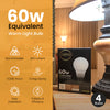 Ujamaa 60w Watt Equivalent LED Light Bulbs (Warm White) - 4-Pack